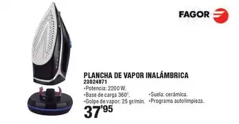 Fagor - Plancha De Vapor Inalámbrica