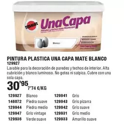 Titanlux - Pintura Plastica Una Capa Mate Blanco