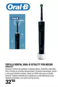 Oral B - Cepillo Dental Vitality Pro Negro