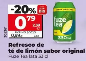 Fuze Tea - Refresco De Té De Limón Sabor Original 