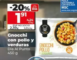 Dia Al Punto - Gnocchi Con Pollo Y Verduras