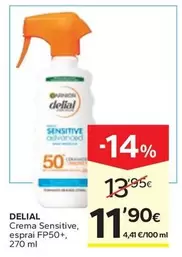 Delial - Crema Sensitive, Esprai FP50+