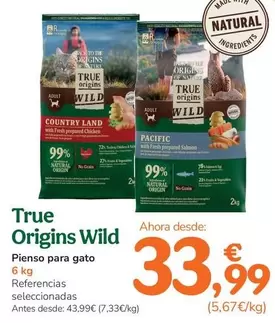 True Origins Wild - Pienso Para Gato