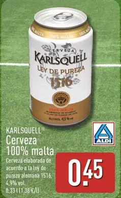 Karlsquell - Cerveza 100% Malta