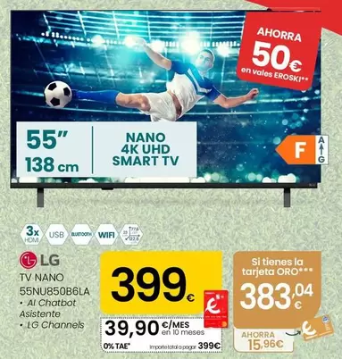 LG - Tv Nano 55NU850B6LA 