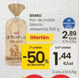 Bimbo - Pan De Molde Blanco