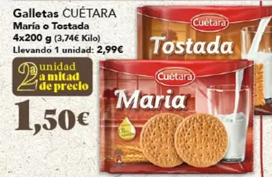 Cuétara - Galletas Maria O Tostada