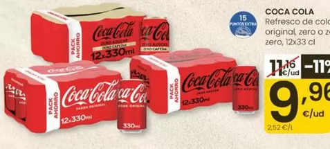 Coca-Cola - Refresco De Cola Original, Zero O Zero Zero