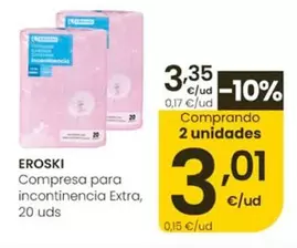 Eroski - Compresa Para Incontinencia Extra