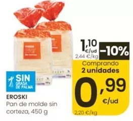 Eroski - Pan De Molde Sin Corteza