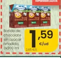 Batido De Chocolate Sin Azucar Anadido
