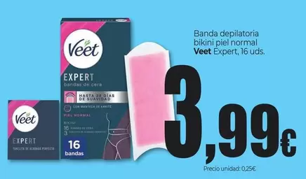 Veet - Banda Depilatoria Bikini Piel Normal Expert