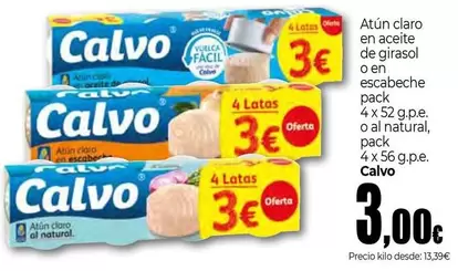 Calvo - Atún Claro En Aceite De Girasol O En Escabeche O Al Natural
