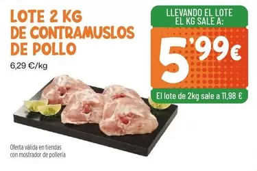 Lote 2 Kg De Contramuslos De Pollo