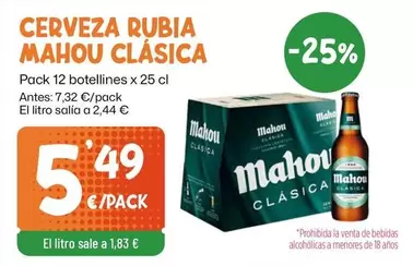 Mahou - Cerveza Rubia Clasica