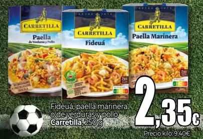 Carretilla - Fideua, Paella Marinera O De Verduras Y Pollo