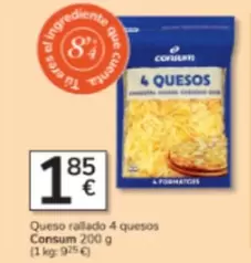 Consum - Queso Rallado 4 Quesos