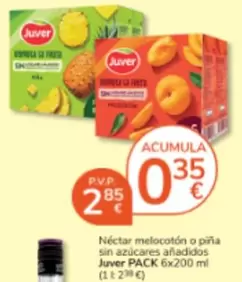 Juver - Nectar Melocoton O Pina Sin Azucares Anadidos