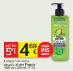 Fructis - Crema Nutri Rizos Secado Al Aire