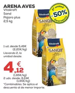 Vitakraft - Arena Aves Sand Pajaro Plus