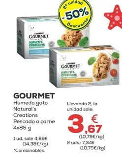 Gourmet - Humedo Gato Natural's Creations Pescado O Carne