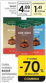 Baqué Café - Café Molido Natural