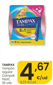 Tampax - Tampon Regular Compak Pearl