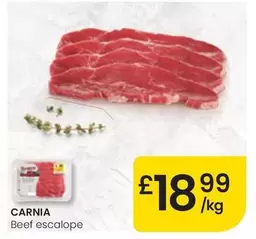 Carnia -  Beef Escalope