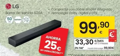 LG - Barra De Sonido S20A