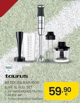 Taurus - Batidora Bapi 1500 Luxe