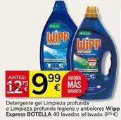 Wipp - Detergente Gel Limpieza Profunda O Limpieza Profunda Higiene Y Antiolores Express Botella
