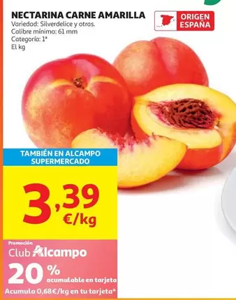 Alcampo - Nectarina Carne Amarilla