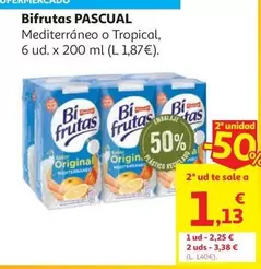 Bifrutas Mediterraneo Original Pascual 6x200 Ml