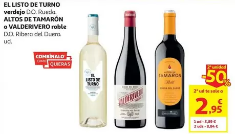 VINO TINTO ROBLE ALTOS DE TAMARON DO RIBERA 75 CL