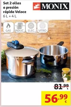 Monix - Set 2 Ollas A Presion Rapida Veloce