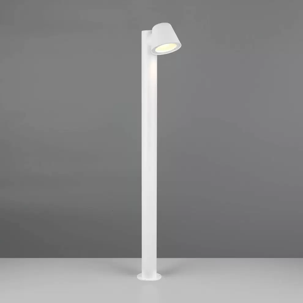 LÁMPARA DE PIE EXTERIOR GU10 BLANCO MATE 100CM IP44 MOSSEN