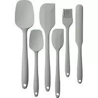 Silicone Spatula Set of 6, Food Grade Rubber Spatula with Ergonomic Grip, Heat Resistant Silicone Rubber Spatulas for Kitchen Use, BPA Free, Dishwasher Safe
