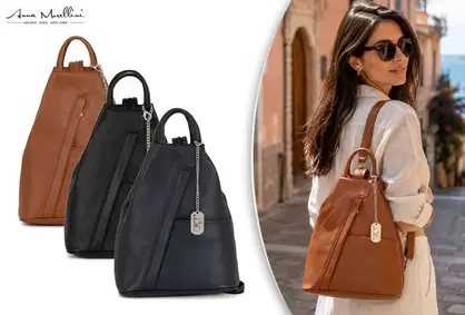 Mochila de cuero para mujer