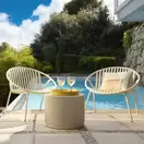Corfou - Set de 2 sillones de exterior beige