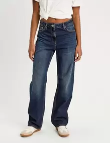 Jeans droit 5 poches denim stone femme