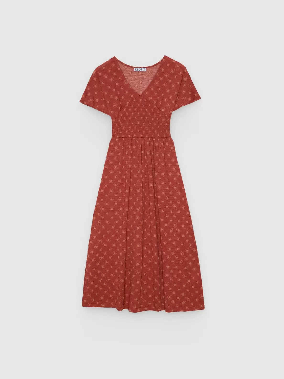 Vestido midi estampado nido...
