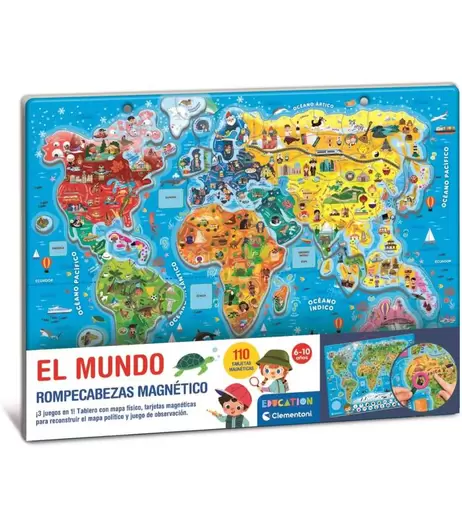 CLEMENTONI - EDUCATION EL MUNDO ROMPECABEZAS MAGNÉTICO