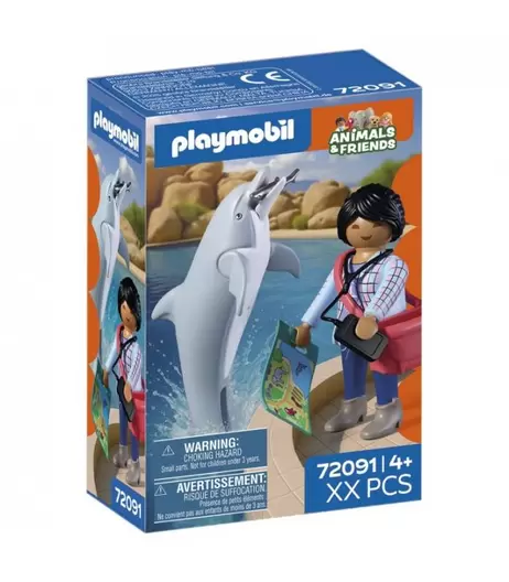 PLAYMOBIL ANIMALS & FRIENDS 72091 DELFIN Y VISITANTE ZOO