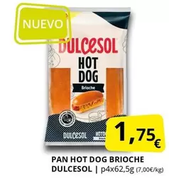 Dulcesol - Pan Hot Dog Brioche
