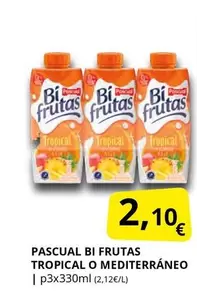 Bifrutas - Pascual Bi Frutas Tropical O Mediterráneo