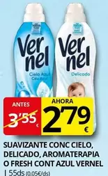 Vernel - Suavizante Conc. Cielo, Delicado, Aromaterapia O Fresh Cont
