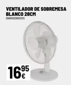 Blanco - Ventilador De Sobremesa 28cm