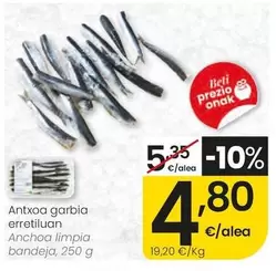 Anchoa Limpia Bandeja