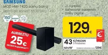 Samsung - Barra De Sonido Mod Hw - T420