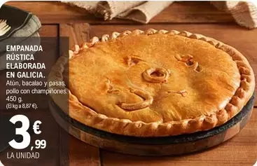 Empanada Rustica Elaborada En Galicia